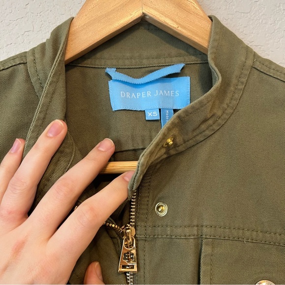 Draper James Field Jacket Green Twill XS - Picture 6 of 9